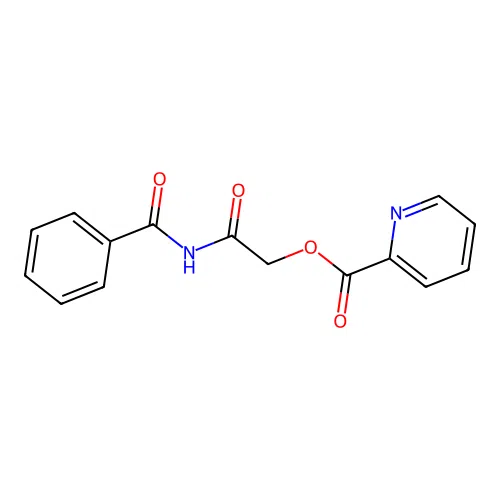 (2-Benzamido-2-oxoethyl) pyridine-2-carboxylate structure