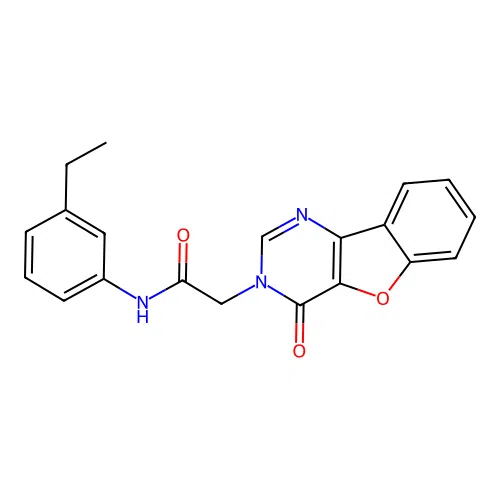 N-(3-ethylphenyl)-2-(4-oxo-[1]benzofuro[3,2-d]pyrimidin-3-yl)acetamide structure