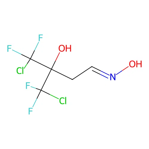 Butyraldehyde, 4-chloro-3-chlorodifluoromethyl-4,4-difluoro-3-hydroxy-, oxime structure