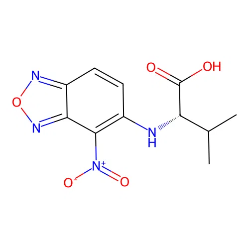 N-(4-nitro-2,1,3-benzoxadiazol-5-yl)-L-valine structure