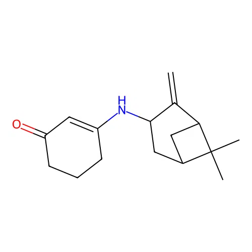 3-((6,6-Dimethyl-2-methylenebicyclo[3.1.1]heptan-3-yl)amino)cyclohex-2-enone structure