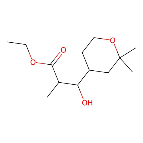 ethyl 3-(2,2-dimethyltetrahydro-2H-pyran-4-yl)-3-hydroxy-2-methylpropanoate structure