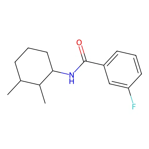 N-(2,3-dimethylcyclohexyl)-3-fluorobenzamide structure