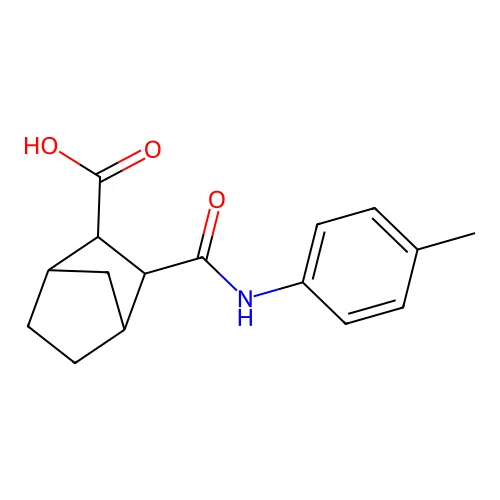 3-[(4-Methylphenyl)carbamoyl]bicyclo[2.2.1]heptane-2-carboxylic acid structure