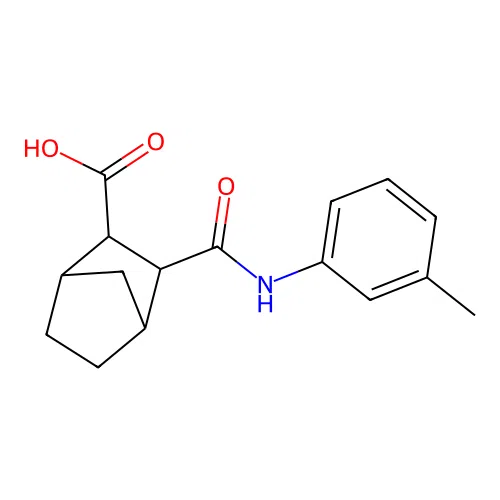 3-[(3-Methylphenyl)carbamoyl]bicyclo[2.2.1]heptane-2-carboxylic acid structure