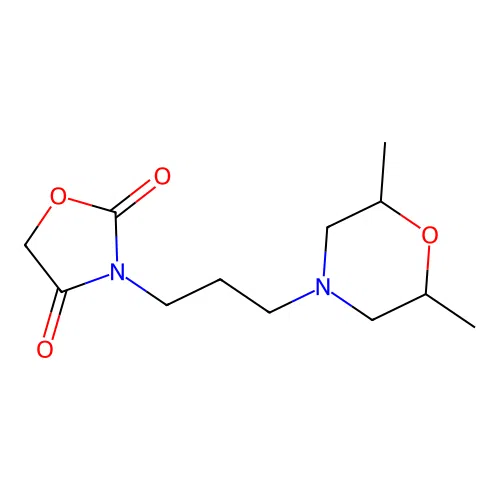 3-(3-(2,6-Dimethyl-4-morpholinyl)propyl)-2,4-oxazolidinedione structure