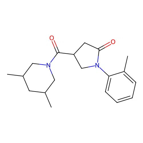 4-(3,5-Dimethylpiperidine-1-carbonyl)-1-(2-methylphenyl)pyrrolidin-2-one structure