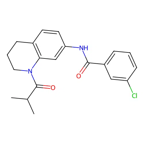 3-chloro-N-(1-isobutyryl-1,2,3,4-tetrahydroquinolin-7-yl)benzamide structure