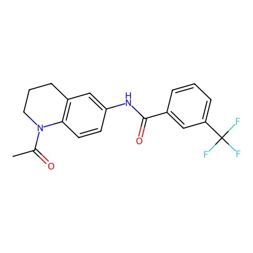 N-(1-acetyl-1,2,3,4-tetrahydroquinolin-6-yl)-3-(trifluoromethyl)benzamide structure