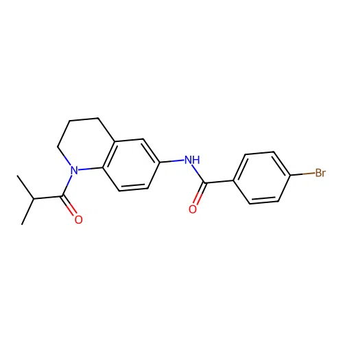 4-bromo-N-(1-isobutyryl-1,2,3,4-tetrahydroquinolin-6-yl)benzamide structure