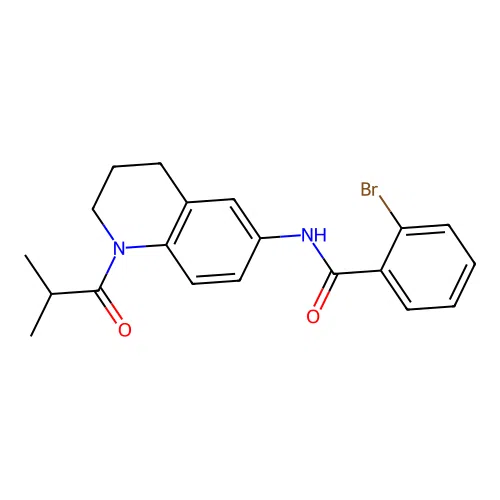 2-bromo-N-(1-isobutyryl-1,2,3,4-tetrahydroquinolin-6-yl)benzamide structure