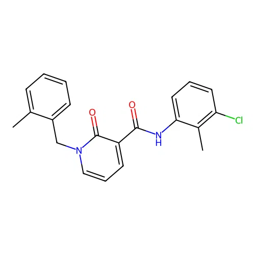 N-(3-chloro-2-methylphenyl)-1-[(2-methylphenyl)methyl]-2-oxo-1,2-dihydropyridine-3-carboxamide structure
