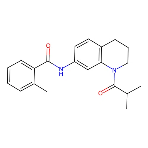 N-(1-isobutyryl-1,2,3,4-tetrahydroquinolin-7-yl)-2-methylbenzamide structure