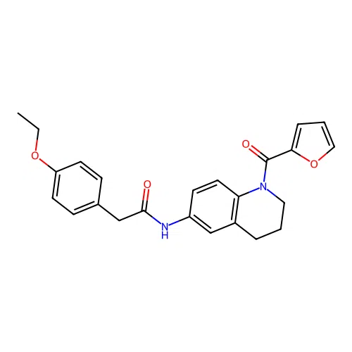 2-(4-ethoxyphenyl)-N-[1-(furan-2-carbonyl)-1,2,3,4-tetrahydroquinolin-6-yl]acetamide structure