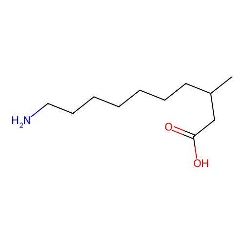10-Amino-3-methyldecanoic acid hydrochloride structure