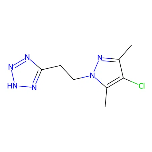 5-[2-(4-Chloro-3,5-dimethyl-pyrazol-1-yl)-ethyl]-2H-tetrazole structure