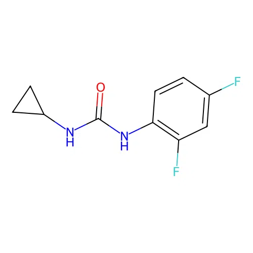 N-cyclopropyl-N'-(2,4-difluorophenyl)urea structure