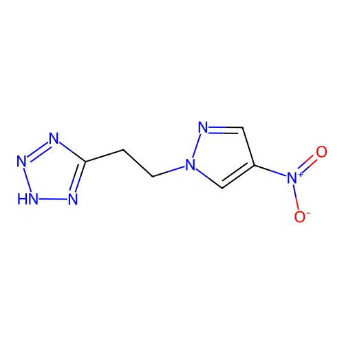 5-[2-(4-Nitro-pyrazol-1-yl)-ethyl]-2H-tetrazole structure