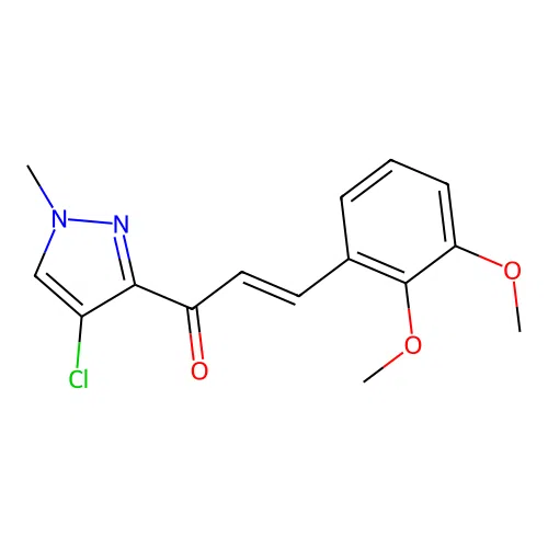 (E)-1-(4-chloro-1-methylpyrazol-3-yl)-3-(2,3-dimethoxyphenyl)prop-2-en-1-one structure