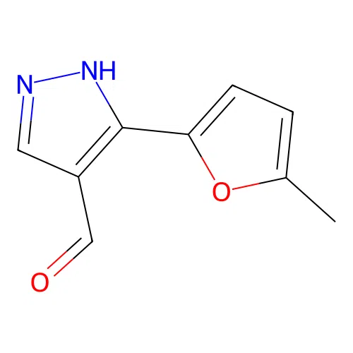 3-(5-methylfuran-2-yl)-1H-pyrazole-4-carbaldehyde structure