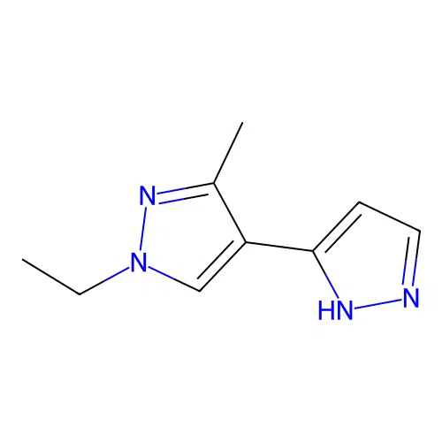 1'-Ethyl-3'-methyl-1'H,2H-3,4'-bipyrazole structure