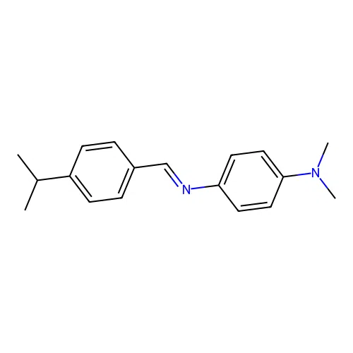 N-[4-(dimethylamino)phenyl]-N-(4-isopropylbenzylidene)amine structure