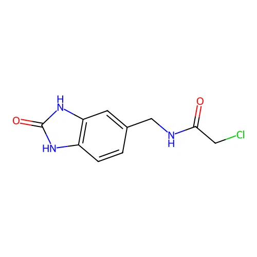 2-chloro-N-[(2-oxo-2,3-dihydro-1H-benzimidazol-5-yl)methyl]acetamide structure