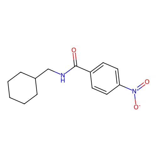 N-(cyclohexylmethyl)-4-nitrobenzamide structure