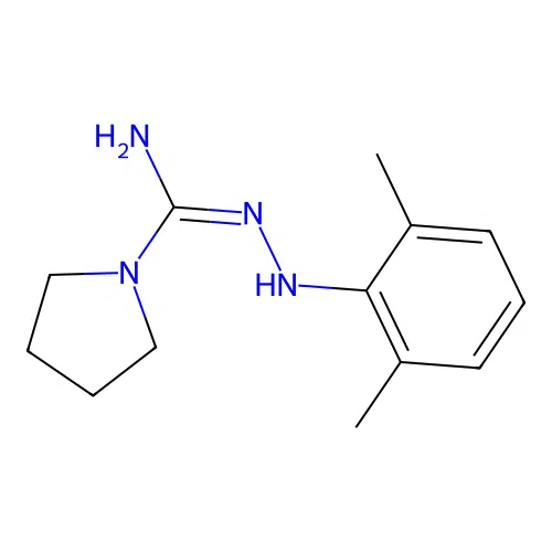 1-Pyrrolidinecarboximidic acid, 2-(2,6-dimethylphenyl)hydrazide structure