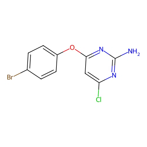 4-(4-Bromophenoxy)-6-chloropyrimidin-2-amine structure