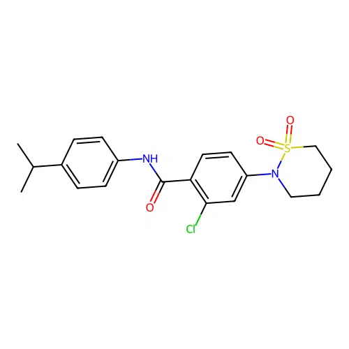 2-chloro-4-(1,1-dioxido-1,2-thiazinan-2-yl)-N-[4-(propan-2-yl)phenyl]benzamide structure