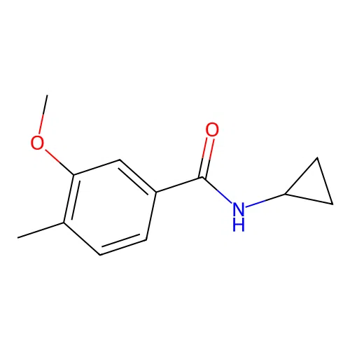 N-cyclopropyl-3-methoxy-4-methylbenzamide structure