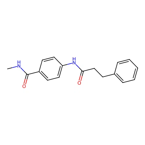 N-methyl-4-[(3-phenylpropanoyl)amino]benzamide structure