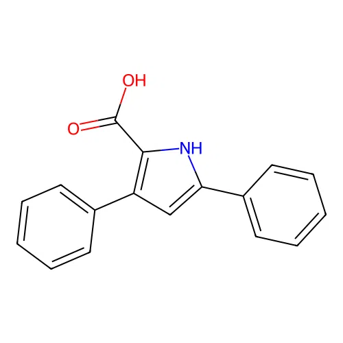 3,5-diphenyl-1H-pyrrole-2-carboxylic acid structure