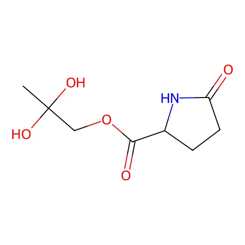 2,2-Dihydroxypropyl 5-oxo-2-pyrrolidinecarboxylate structure