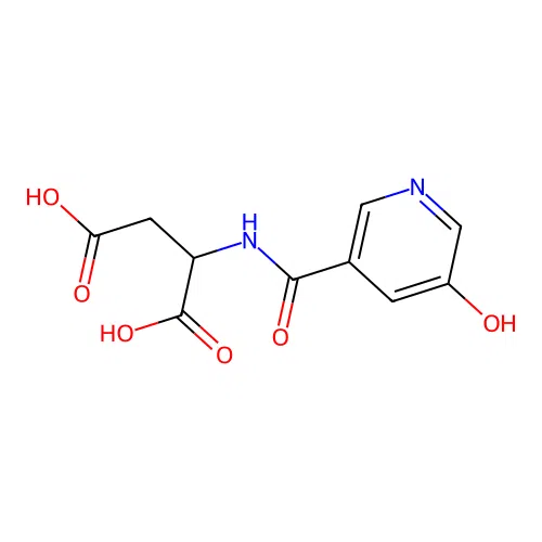 2-(5-Hydroxynicotinamido)succinic acid structure
