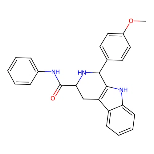 1-(4-methoxyphenyl)-N-phenyl-2,3,4,9-tetrahydro-1H-pyrido[3,4-b]indole-3-carboxamide structure