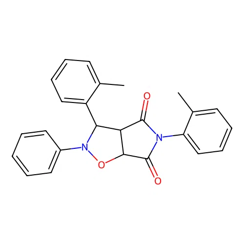 2-phenyl-3,5-di-o-tolyldihydro-2H-pyrrolo[3,4-d]isoxazole-4,6(5H,6aH)-dione structure