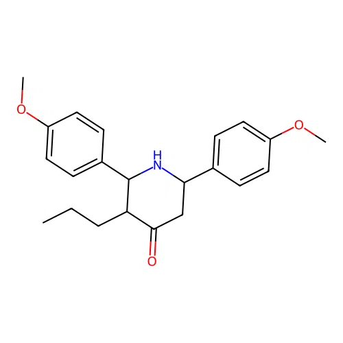 2,6-Bis(4-methoxyphenyl)-3-propylpiperidin-4-one structure