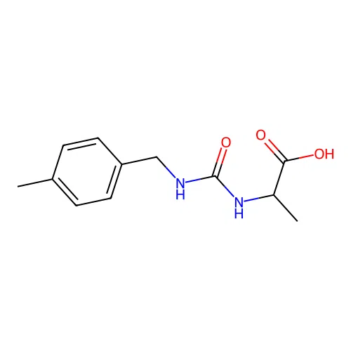 N-[(4-methylbenzyl)carbamoyl]alanine structure
