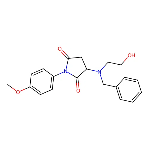 3-[Benzyl(2-hydroxyethyl)amino]-1-(4-methoxyphenyl)pyrrolidine-2,5-dione structure