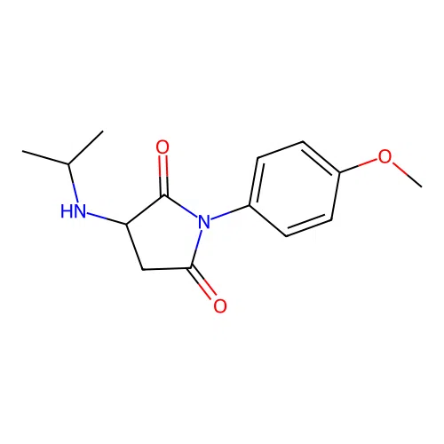 1-(4-Methoxyphenyl)-3-(propan-2-ylamino)pyrrolidine-2,5-dione structure