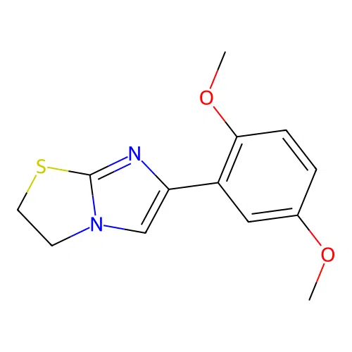 2,3-Dihydro-6-(2,5-dimethoxyphenyl)imidazo(2,1-b)thiazole structure