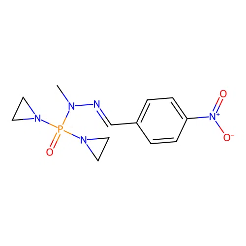 TEPA,N-p-NO2-benzyliden-N-Me-hydrazin1yl structure