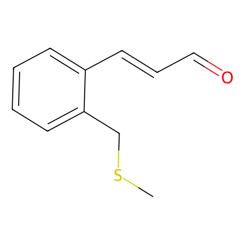Cinnamaldehyde, 2-(methylthio)methyl- structure