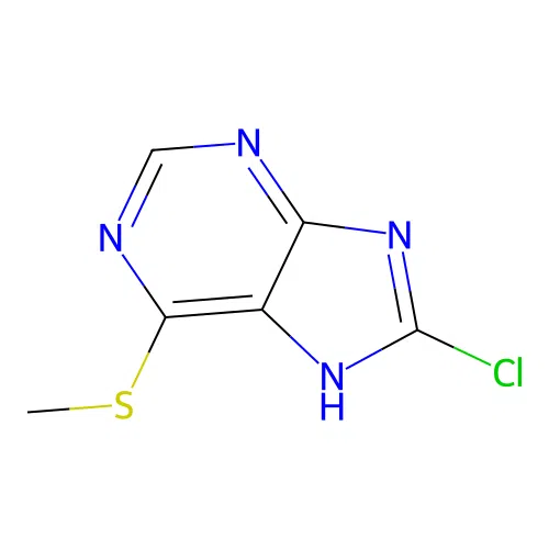 8-chloro-6-methylsulfanyl-7H-purine structure