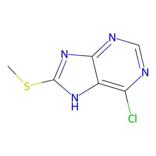 6-chloro-8-methylsulfanyl-7H-purine structure