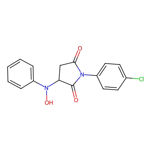1-(4-Chlorophenyl)-3-(hydroxy(phenyl)amino)pyrrolidine-2,5-dione structure