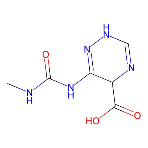 6-[(Methylcarbamoyl)amino]-4,5-dihydro-1,2,4-triazine-5-carboxylic acid structure