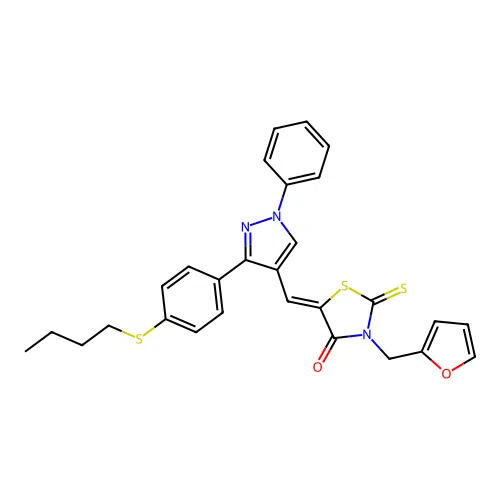 C28H25N3O2S3 structure